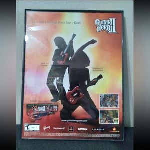 Guitar Hero II Glass framed Poster